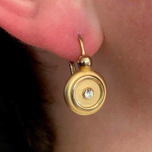 Costume Gold earrings with small cz